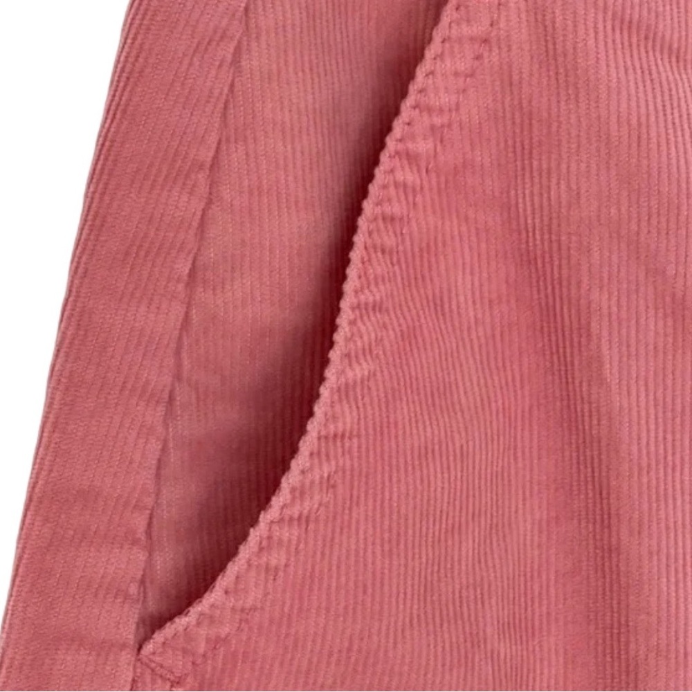 J Crew Factory Bubblegum Pink Corduroy Faux Button Front Zippered A-Line Skirt - Picture 4 of 16